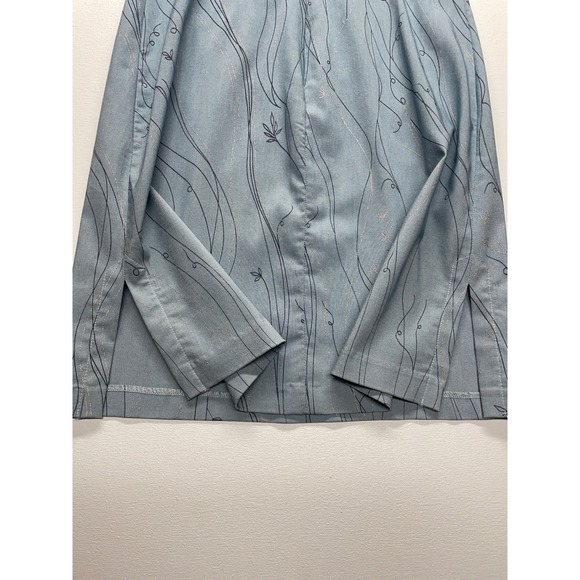 Y2K Rampage Wear Light Blue Floral Womens/Juniors dress Wavy Vine Design sz 11 - Picture 9 of 13